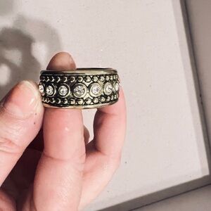 Elegant Gold and Crystal scarf slide